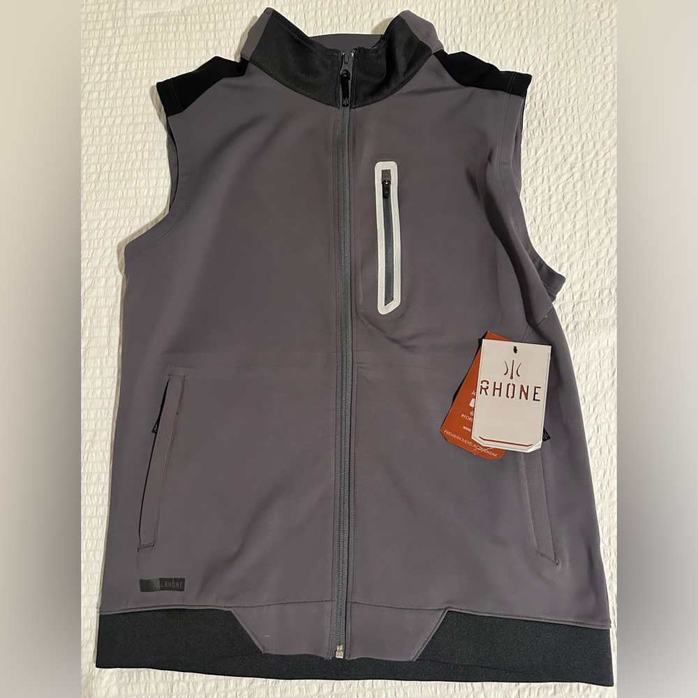 NWT RHONE Hitch Seacell Vest Gray/black size large